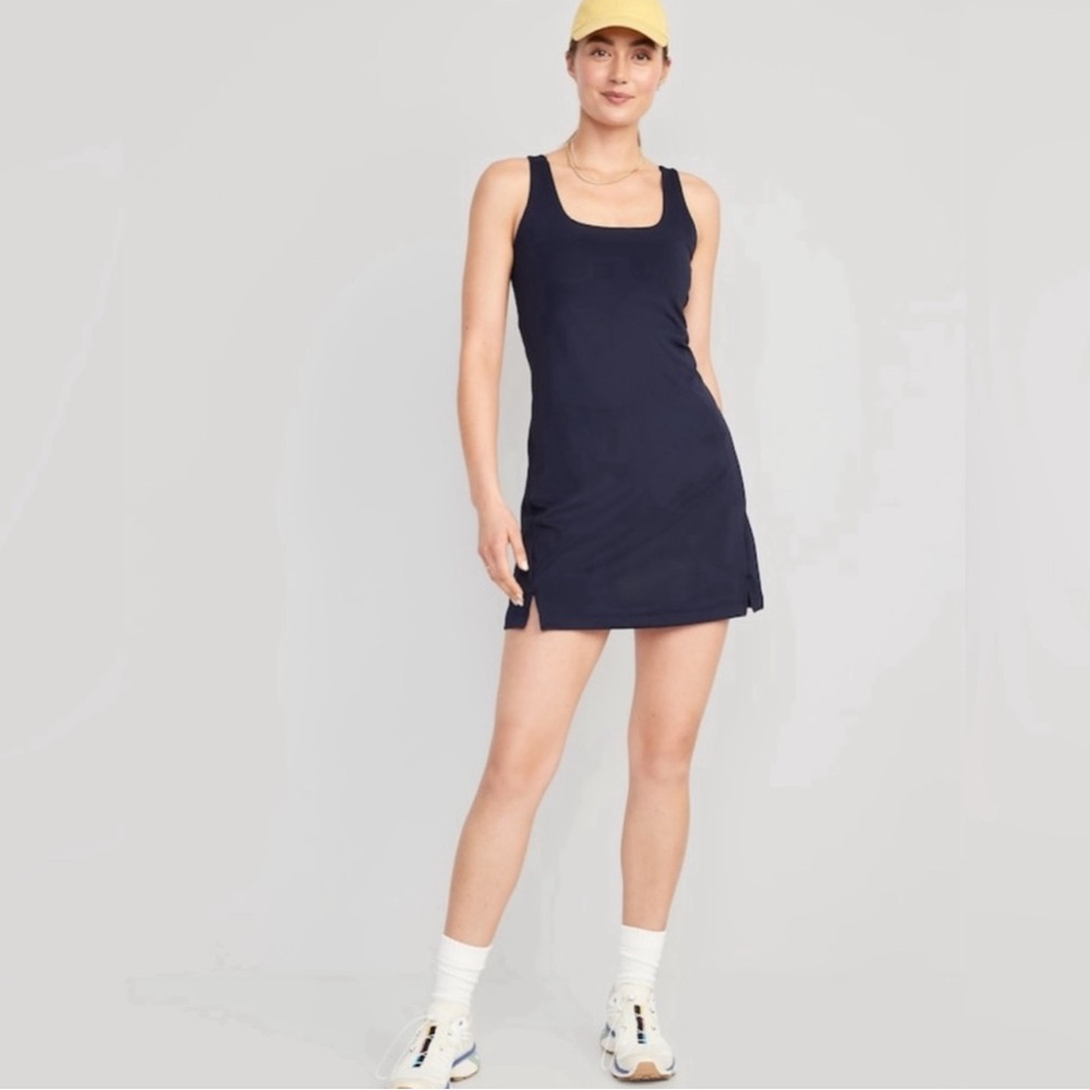Old Navy Powersoft Dress with built in body suit Navy Blue  Large